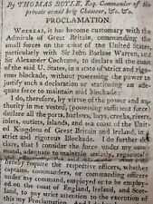 Newspapers-War of 1812- Blockade of Great Britain & Ireland Ordered, U.S.Peacock picture