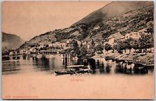 Locarno Switzerland Boat Mountain Buildings and Residences Postcard picture