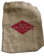 Vintage red diamond sweet tea Burlap Bag Sack gift wrap decor farmhouse kitchen picture
