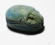 ZURQIEH - AS24251- ANCIENT EGYPT. EGYPTIAN BLUE SCARAB. 1650 - 1550 B.C picture