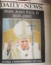 Pope John Paul II Dies April 2 2005 - NY Daily News Newspaper picture