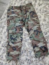 Men's XL Short US ARMY Military Woodland Camo Combat Cargo Trousers Pants picture