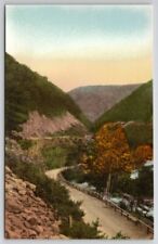 Approaching Waterbury CT Through Naugatuck Valley Hand Colored Postcard P22 picture