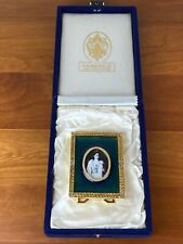 Faberge Coronation Imperial Green Jeweled, Enameled Picture w Presentation Box picture