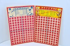 TWO Vintage 1935 Unpunched Tavern Bar BASEBALL PUNCH CARDS. 1 cent. Candy picture