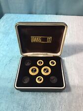 Daks London Vintage Button Set Anchor Replacement Set 5 Pieces in Box picture