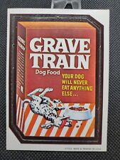 1967 Topps Wacky Packs GRAVE TRAIN Dog Food Rare Die-Cut picture