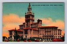 Coral Gable FL-Florida, Miami Biltmore Hotel, Advertising Vintage Postcard picture