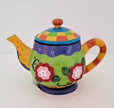Vintage Milson Louis Hand Painted Teapot Ceramic Timer Floral Works picture