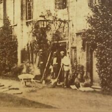 Worcester College Oxford England University Dormitory Street Scene Stereoview picture