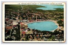 Postcard: FL Airplane View Mirror Lake Lake Parker, Lakeland, Florida - Unposted picture