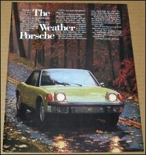 1973 Porsche 914 Print Ad Car Automobile Advertisement Vintage The Weather picture