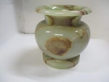 Vintage Green and Red Onyx Urn Planter Vase 7.5