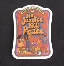 No Justice No Peace Public Service Retro Horror Sticker 2