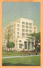 Long Beach CA California, City Hall Building, Vintage Postcard picture
