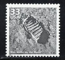 MAN WALKS ON THE MOON * FOOTPRINT * 1969 APOLLO 11 ** U.S. Postage Stamp MNH picture