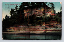 c1914 DB Postcard Starved Rock IL Illinois Rock Formation River picture
