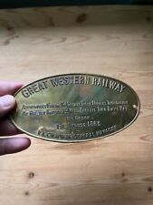 Great Western Railway Brass ‘Grease These Nipples’ Plate picture