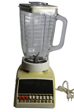 Vtg Oster Osterizer Blender Cycle Blend 70s Retro Yellow 10 Speed Glass Pitcher picture