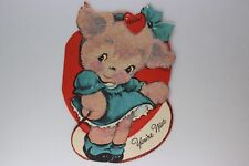 Vintage Cute Puppy Valentine's Day You're Nice Gibson Greeting Card c.1950's picture