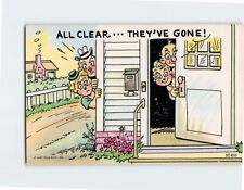Postcard All Clear . . . They've Gone with Comic Art Print picture