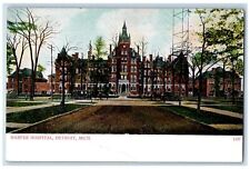 c1905 Harper Hospital Doctor Carriage Road Street  Detroit Michigan Postcard picture