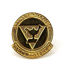 Gold Tone Pin Springfield College MA Golden Triangle Society Alumni #B1 picture