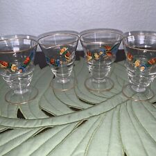 Rooster Barware 4 Country French Martini Glasses VGUC RARE picture