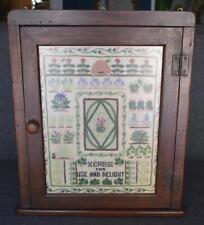 FAB OLDER COUNTRY FARMHOUSE CUPBOARD CROSSTITCH HERBS FLOWERS BEES & BUTTERFLIES picture