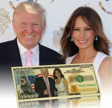 100 Trillion Dollars Trump and Melania 24K Gold Plated with Bag and Certificate picture