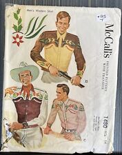 Vintage McCall’s 1480 Western Shirt Size 14 Chest 34 Sleeve 32.5 Transfer Includ picture