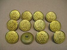 Vtg Lot 12 Rex Eagle US Army Military Buttons Brass Metal New Rochelle NY picture