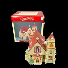 Lemax Dickensvale 1991 Porcelain Lighted Church Christmas Village In Box picture