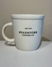 Starbucks Vintage Barista Mug 2001 Large White 16 oz Coffee Cup Est 1971 picture