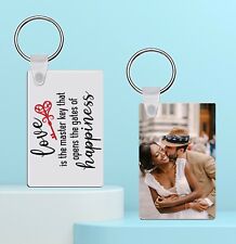 keychain 2 side personalized Custom photo and text, Best Gifts picture