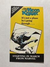 MARC SPECTOR MOON KNIGHT CONTEST PROMO CARD 1989 MARVEL COMICS HTF picture