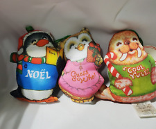 Hallmark THREE Shirt Tales Trimmers Penguin- Owl- Walrus SO CUTE picture
