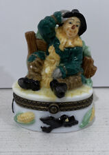 Midwest of Cannon Falls Wizard of Oz Scarecrow Porcelain Hinged box 1998 picture