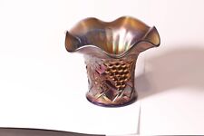 Antique Northwood Purple Grape Carnival Glass Hat Vase picture