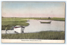 1919 Hampton River, Boat Scene Hampton Beach New Hampshire NH Vintage Postcard picture