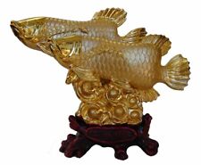 Big Double Golden Feng Shui Fishes Statue picture