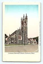 Unitarian Memorial Church Fairhaven Massachusetts Street View VintagePostcard D5 picture