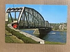 Postcard Upper Back Eddy PA Delaware River Bridge Milford NJ New Jersey Vintage picture