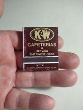 Vintage K & W Cafeterias Restaurant Collectible Advertising Full Matchbook Used picture