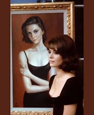 NATALIE WOOD - STANDING BESIDE A PORTRAIT OF HERSELF  picture