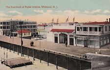 Boardwalk AT POPLAR AVENUE Wildwood By The Sea, New Jersey Vintage 1917 Postcard picture