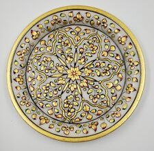 Handcrafted Marble Plate with Pure Gold Leaf, Royal City of Jaipur (Rajasthan) picture