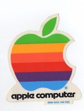 STICKER Apple Computer Genuine Original Logo Sticker Vintage About 4 Inches picture