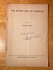 Rare 1954 - The Jewish View of Marriage by Rabbi Eugene Mihaly SIGNED picture