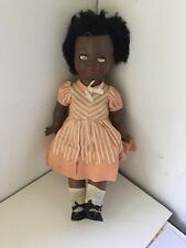 Vintage American Girl Baby Doll Dark Brown Skin Black Hair 18